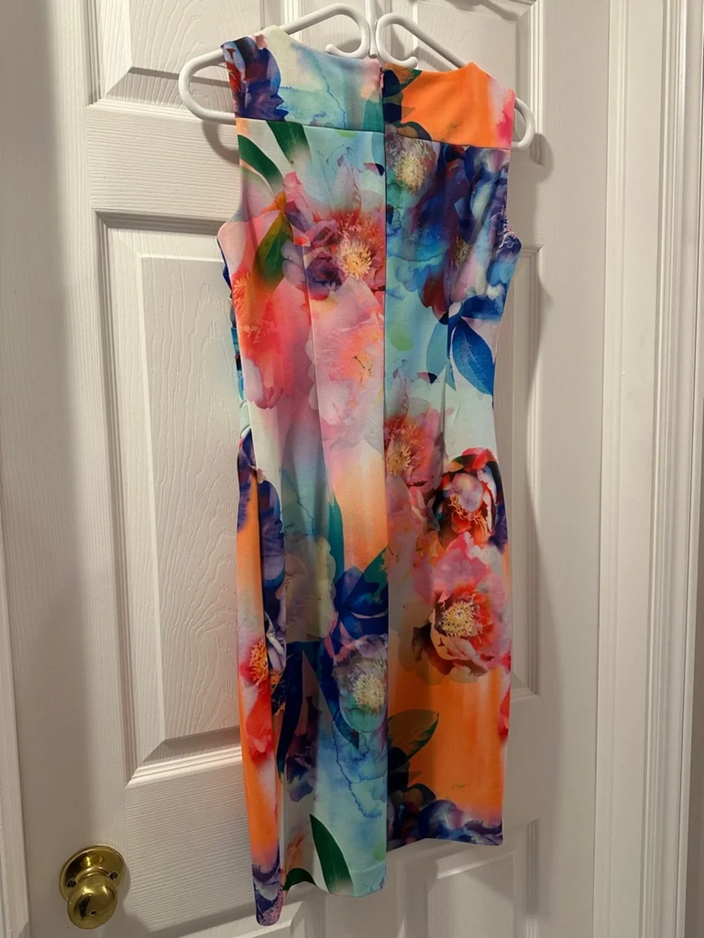 Calvin Klein Floral Multicolor Sleeveless Sheath Dress - Picture 6 of 10